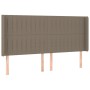 Cabecero con LED de tela gris taupe 183x16x118/128 cm de vidaXL, Cabeceros y pies de cama - Ref: Foro24-3124304, Precio: 134,...