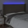 Taupe gray fabric headboard with LED 183x16x118/128 cm by vidaXL, Headboards and footboards - Ref: Foro24-3124304, Price: 127...