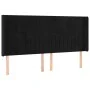 Black velvet headboard with LED 203x16x118/128 cm by vidaXL, Headboards and footboards - Ref: Foro24-3124354, Price: 127,72 €...