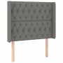 Cabecero con LED de tela gris oscuro103x16x118/128 cm de vidaXL, Cabeceros y pies de cama - Ref: Foro24-3124375, Precio: 86,3...