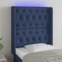 LED-Kopfteil aus blauem Stoff, 83 x 16 x 118/128 cm von vidaXL, Kopf- und Fußteile - Ref: Foro24-3124364, Preis: 90,39 €, Rab...