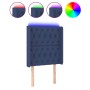 Cabecero con LED de tela azul 83x16x118/128 cm de vidaXL, Cabeceros y pies de cama - Ref: Foro24-3124364, Precio: 91,84 €, De...