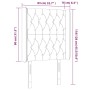 Cabecero con LED de tela azul 83x16x118/128 cm de vidaXL, Cabeceros y pies de cama - Ref: Foro24-3124364, Precio: 91,84 €, De...