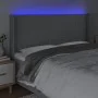 Hellgraues Stoffkopfteil mit LED 183x16x118/128 cm von vidaXL, Kopf- und Fußteile - Ref: Foro24-3124300, Preis: 108,43 €, Rab...