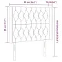 Black fabric headboard with LED 93x16x118/128 cm by vidaXL, Headboards and footboards - Ref: Foro24-3124368, Price: 90,42 €, ...