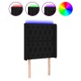 Cabecero con LED de tela negro 83x16x118/128 cm de vidaXL, Cabeceros y pies de cama - Ref: Foro24-3124360, Precio: 94,72 €, D...