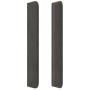 Cabecero con LED de terciopelo gris oscuro 203x16x118/128 cm de vidaXL, Cabeceros y pies de cama - Ref: Foro24-3124353, Preci...