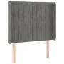 Light gray velvet headboard with LED 103x16x118/128 cm by vidaXL, Headboards and footboards - Ref: Foro24-3124328, Price: 89,...