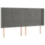 Light gray velvet headboard with LED 203x16x118/128 cm by vidaXL, Headboards and footboards - Ref: Foro24-3124352, Price: 144...
