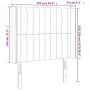 Light gray velvet headboard with LED 103x16x118/128 cm by vidaXL, Headboards and footboards - Ref: Foro24-3124328, Price: 89,...