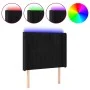 Black velvet headboard with LED 103x16x118/128 cm by vidaXL, Headboards and footboards - Ref: Foro24-3124330, Price: 80,95 €,...