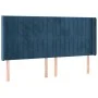 LED-Kopfteil aus dunkelblauem Samt, 183 x 16 x 118/128 cm von vidaXL, Kopf- und Fußteile - Ref: Foro24-3124350, Preis: 145,78...