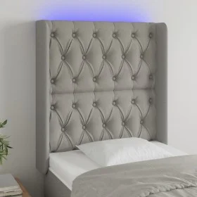 Cabecero con LED de tela gris claro 83x16x118/128 cm de vidaXL, Cabeceros y pies de cama - Ref: Foro24-3124358, Precio: 90,02...