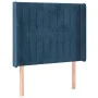 Dark blue velvet LED headboard 103x16x118/128 cm by vidaXL, Headboards and footboards - Ref: Foro24-3124332, Price: 85,16 €, ...