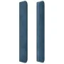 Dark blue velvet LED headboard 103x16x118/128 cm by vidaXL, Headboards and footboards - Ref: Foro24-3124332, Price: 85,16 €, ...