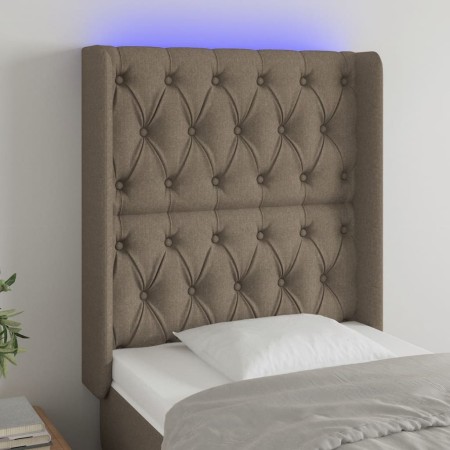 Cabecero con LED de tela gris taupe 83x16x118/128 cm de vidaXL, Cabeceros y pies de cama - Ref: Foro24-3124362, Precio: 96,87...