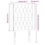 Cabecero con LED de tela gris taupe 83x16x118/128 cm de vidaXL, Cabeceros y pies de cama - Ref: Foro24-3124362, Precio: 96,87...