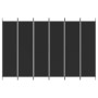 Biombo divisor de 6 paneles de tela negro 300x200 cm de vidaXL, Divisores de ambientes - Ref: Foro24-350193, Precio: 47,96 €,...
