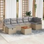 Conjunto de sofás de jardín 8 pcs Beige ratán sintético en Sofás de exterior | Comprar online en Foru.es