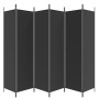 Biombo divisor de 6 paneles de tela negro 300x200 cm de vidaXL, Divisores de ambientes - Ref: Foro24-350193, Precio: 47,96 €,...