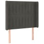Cabecero con LED de terciopelo gris oscuro 83x16x118/128 cm de vidaXL, Cabeceros y pies de cama - Ref: Foro24-3124317, Precio...