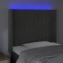 Dark gray velvet headboard with LED 83x16x118/128 cm by vidaXL, Headboards and footboards - Ref: Foro24-3124317, Price: 79,06...