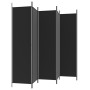 Biombo divisor de 6 paneles de tela negro 300x200 cm de vidaXL, Divisores de ambientes - Ref: Foro24-350193, Precio: 47,96 €,...
