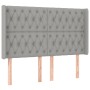 Cabecero con LED de tela gris claro 147x16x118/128 cm de vidaXL, Cabeceros y pies de cama - Ref: Foro24-3124382, Precio: 130,...