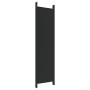 Biombo divisor de 6 paneles de tela negro 300x200 cm de vidaXL, Divisores de ambientes - Ref: Foro24-350193, Precio: 47,96 €,...