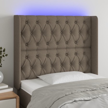 Cabecero con LED de tela gris taupe 103x16x118/128 cm de vidaXL, Cabeceros y pies de cama - Ref: Foro24-3124378, Precio: 106,...