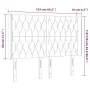 Black fabric headboard with LED 163x16x118/128 cm by vidaXL, Headboards and footboards - Ref: Foro24-3124392, Price: 158,11 €...
