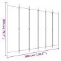 Biombo divisor de 6 paneles de tela negro 300x200 cm de vidaXL, Divisores de ambientes - Ref: Foro24-350193, Precio: 47,96 €,...