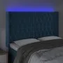 LED-Kopfteil aus dunkelblauem Samt, 163 x 16 x 118/128 cm von vidaXL, Kopf- und Fußteile - Ref: Foro24-3124442, Preis: 170,77...
