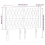 LED-Kopfteil aus dunkelblauem Samt, 163 x 16 x 118/128 cm von vidaXL, Kopf- und Fußteile - Ref: Foro24-3124442, Preis: 170,77...