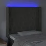 Dark gray velvet headboard with LED 103x16x118/128 cm by vidaXL, Headboards and footboards - Ref: Foro24-3124427, Price: 91,9...