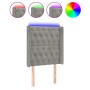 Cabecero con LED de terciopelo gris claro 83x16x118/128 cm de vidaXL, Cabeceros y pies de cama - Ref: Foro24-3124414, Precio:...
