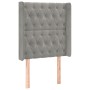 Cabecero con LED de terciopelo gris claro 83x16x118/128 cm de vidaXL, Cabeceros y pies de cama - Ref: Foro24-3124414, Precio:...