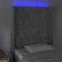 Cabecero con LED de terciopelo gris claro 83x16x118/128 cm de vidaXL, Cabeceros y pies de cama - Ref: Foro24-3124414, Precio:...