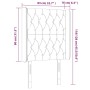 Cabecero con LED de terciopelo gris claro 83x16x118/128 cm de vidaXL, Cabeceros y pies de cama - Ref: Foro24-3124414, Precio:...