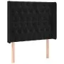 Kopfteil aus schwarzem Samt mit LED 93x16x118/128 cm von vidaXL, Kopf- und Fußteile - Ref: Foro24-3124422, Preis: 107,87 €, R...
