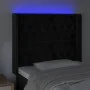 Kopfteil aus schwarzem Samt mit LED 93x16x118/128 cm von vidaXL, Kopf- und Fußteile - Ref: Foro24-3124422, Preis: 107,87 €, R...