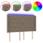 Cabecero con LED de tela gris taupe 163x16x118/128 cm de vidaXL, Cabeceros y pies de cama - Ref: Foro24-3124394, Precio: 170,...