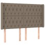Cabecero con LED de tela gris taupe 163x16x118/128 cm de vidaXL, Cabeceros y pies de cama - Ref: Foro24-3124394, Precio: 170,...