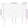 Cabecero con LED de tela gris taupe 163x16x118/128 cm de vidaXL, Cabeceros y pies de cama - Ref: Foro24-3124394, Precio: 170,...