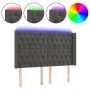 Dark gray velvet headboard with LED 163x16x118/128 cm by vidaXL, Headboards and footboards - Ref: Foro24-3124439, Price: 167,...