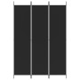 Biombo divisor de 3 paneles de tela negro 150x220 cm de vidaXL, Divisores de ambientes - Ref: Foro24-350197, Precio: 35,78 €,...