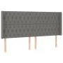 Dunkelgraues Stoffkopfteil mit LED 183x16x118/128 cm von vidaXL, Kopf- und Fußteile - Ref: Foro24-3124399, Preis: 152,10 €, R...