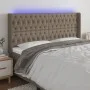 Taupe gray fabric headboard with LED 183x16x118/128 cm by vidaXL, Headboards and footboards - Ref: Foro24-3124402, Price: 176...