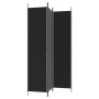 Biombo divisor de 3 paneles de tela negro 150x220 cm de vidaXL, Divisores de ambientes - Ref: Foro24-350197, Precio: 35,78 €,...