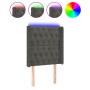 Cabecero con LED de terciopelo gris oscuro 83x16x118/128 cm de vidaXL, Cabeceros y pies de cama - Ref: Foro24-3124415, Precio...